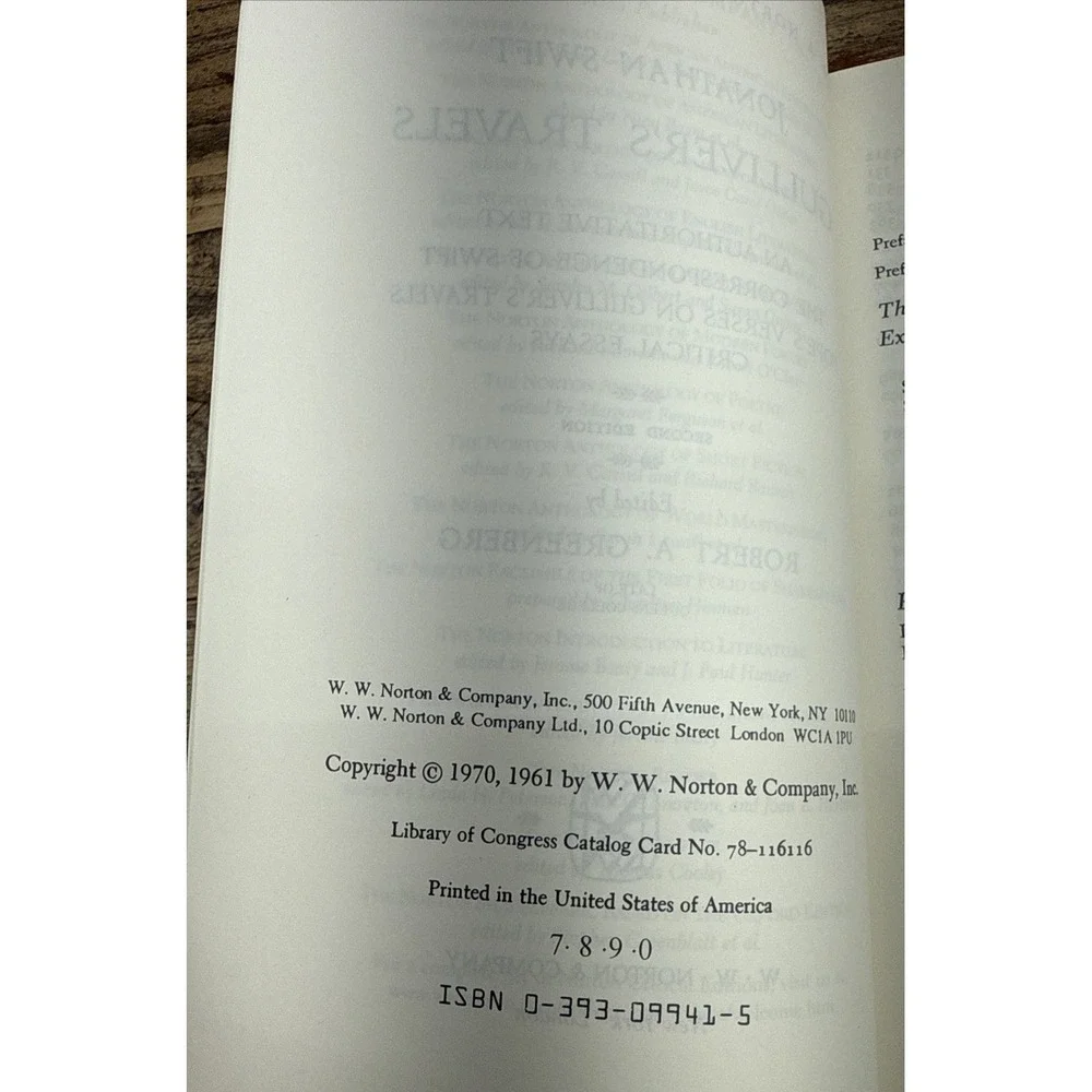 Gulliver's travels Jonathan Swift second edition